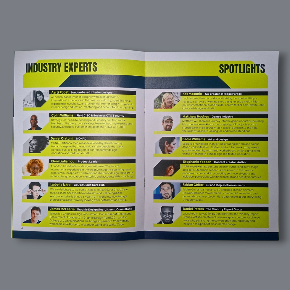 Brochure design, Graphic design, vikdesign, LCCA, London, College, Career Development Week