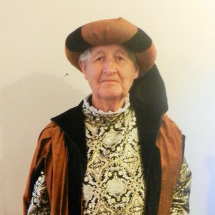 mens medieval robe and headgear