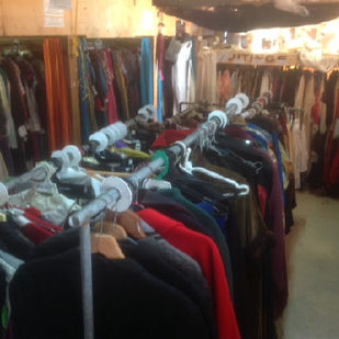 Just one corner of our amazing wardrobe at the Little Theatre, Te Aroha.