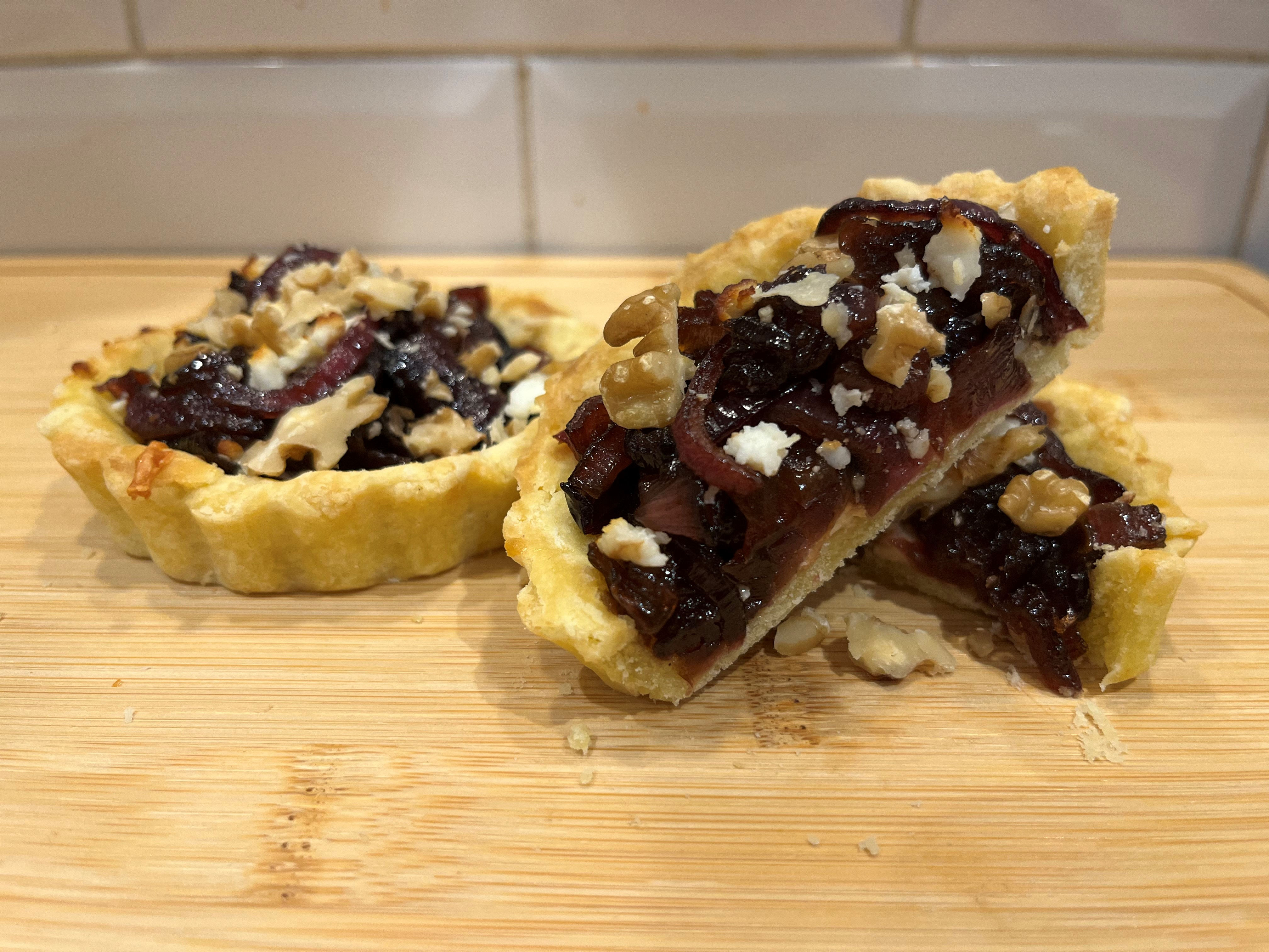 Feta and balsamic onion tart