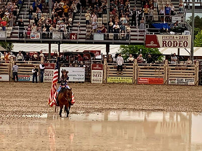 Fiesta Days Rodeo, soaked arena
