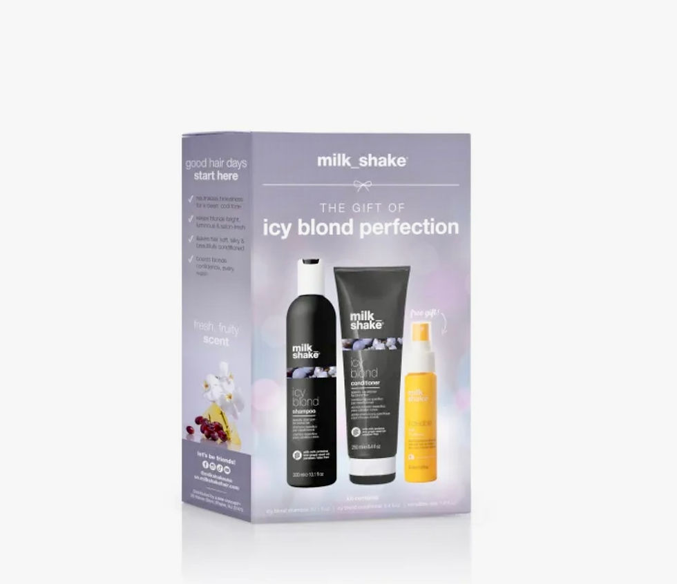 Close-up view of Milk Shake Holiday Trio Kits beautifully arranged