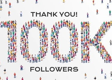 Milestone! 100,000 followers on Instagram