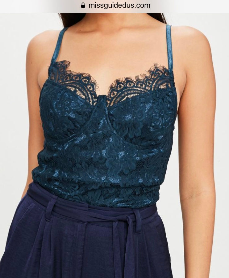 Blue Lace Bodysuit