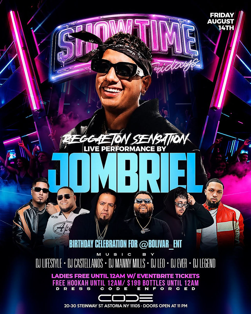 Showtime Fridays at CODE Astoria FT. JOMBRIEL EN VIVO