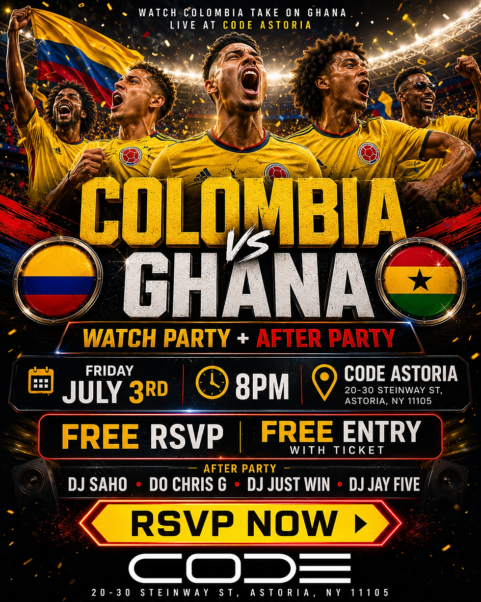 Colombia vs Ghana Watch Party + After Party