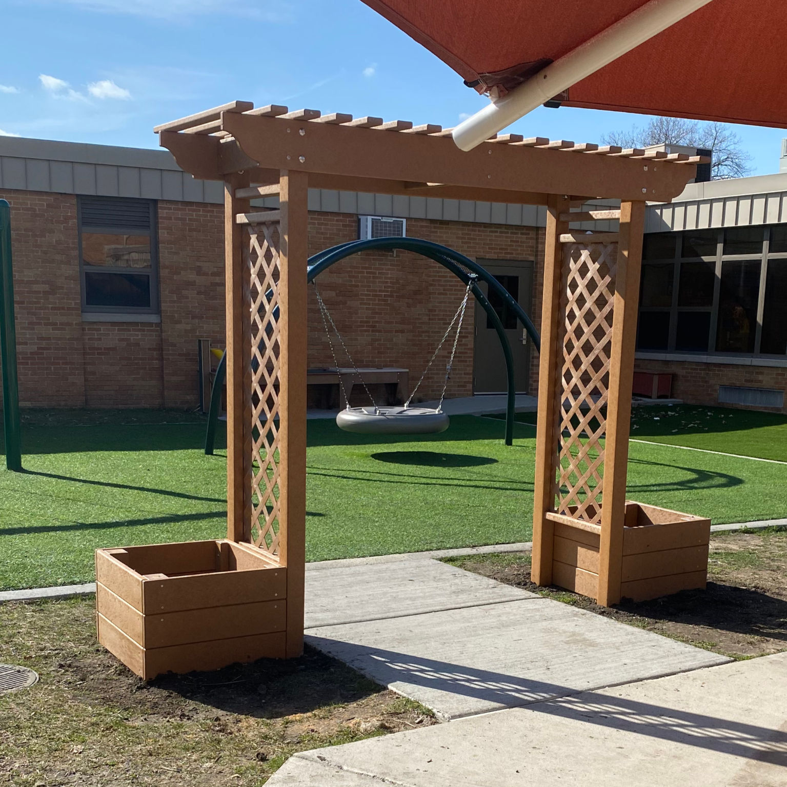 Composite Arbor with Garden Boxes