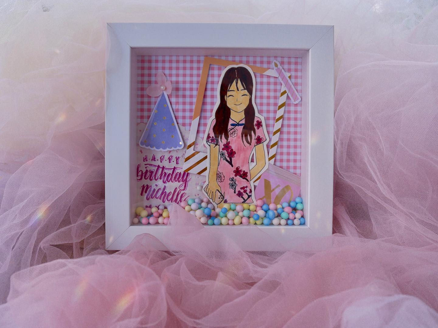 College Style Hand-painted Portrait Frame