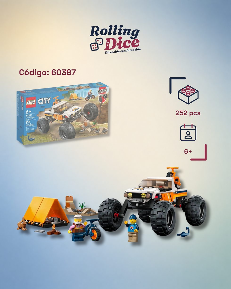 LEGO Todoterreno 4x4 Aventura - 60387, set LEGO original disponible en Costa Rica