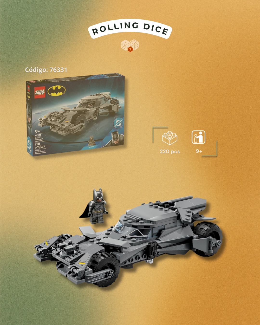 LEGO Batmóvil de Batman vs Superman - 76331