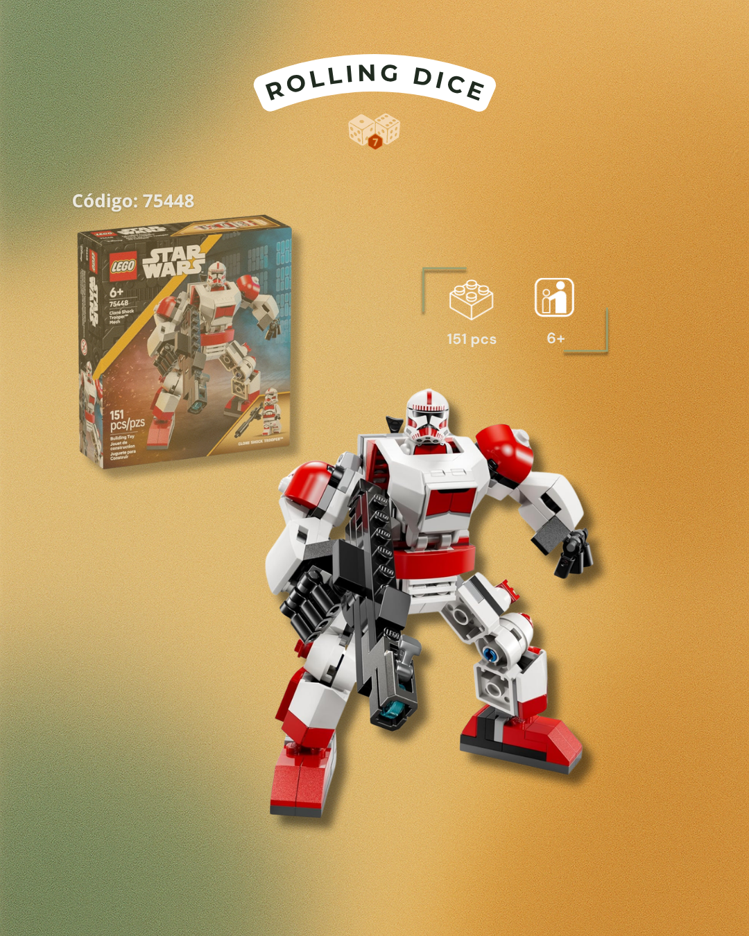 LEGO Mech de Clone Trooper de Choque - 75448