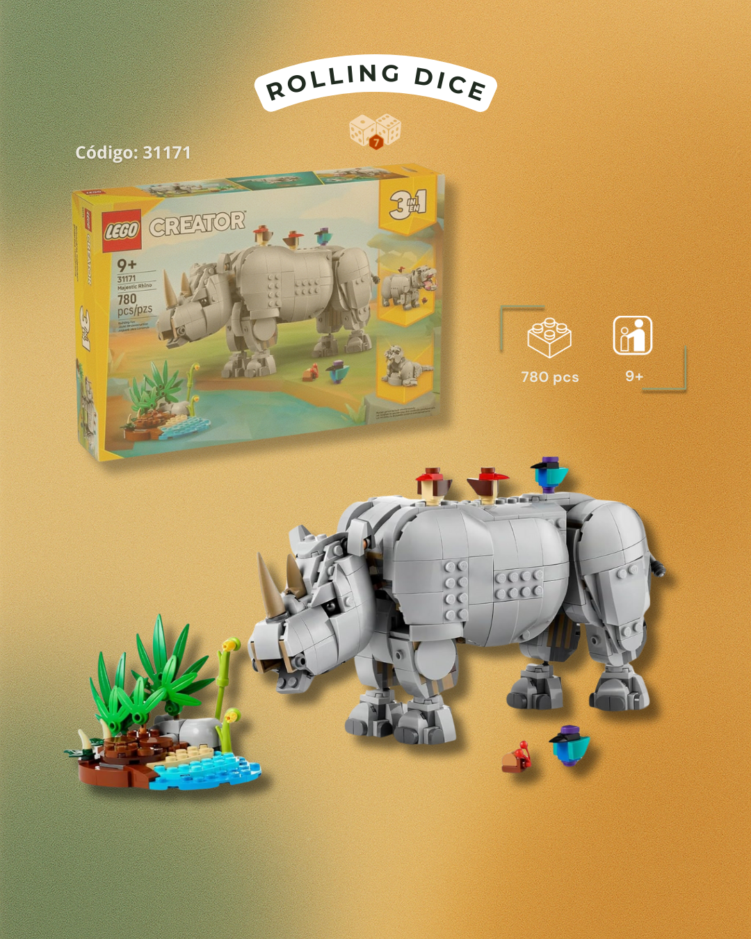 LEGO Rinoceronte Majestuoso - 31171