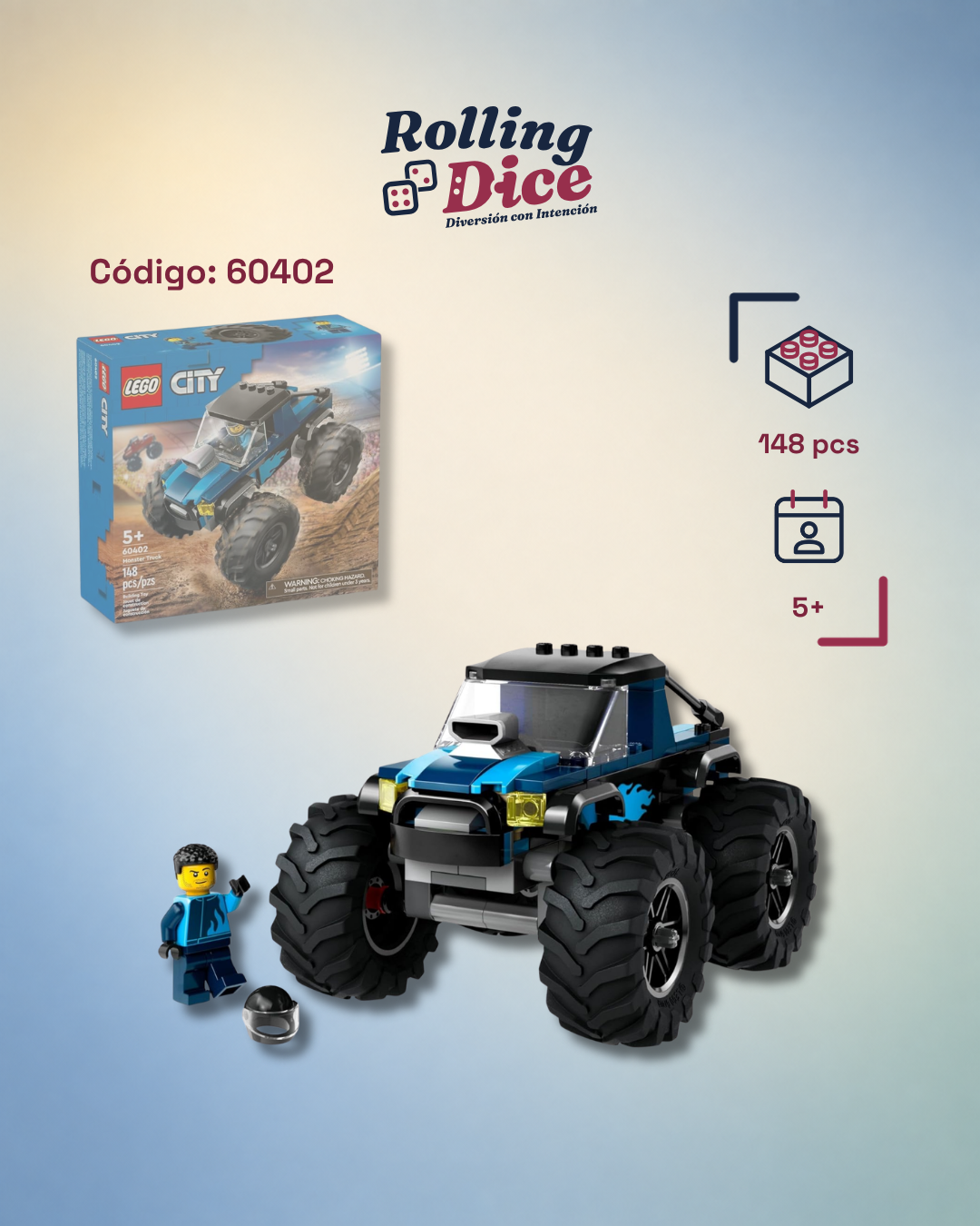 LEGO Monster truck - 60402, set LEGO original disponible en Costa Rica