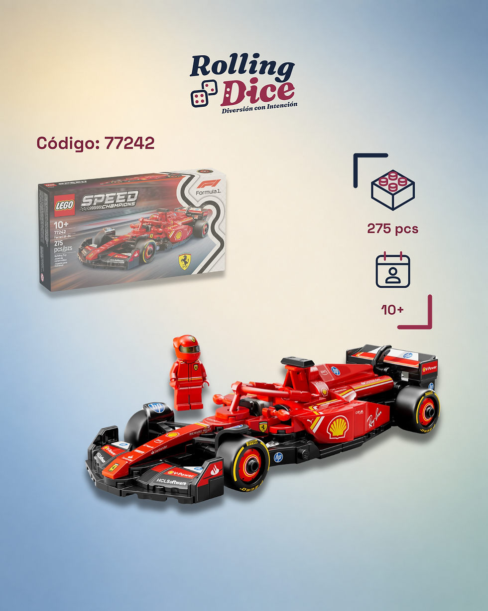 LEGO Speed Champions Ferrari SF-24 F1 Team 77242, set original de 275 piezas