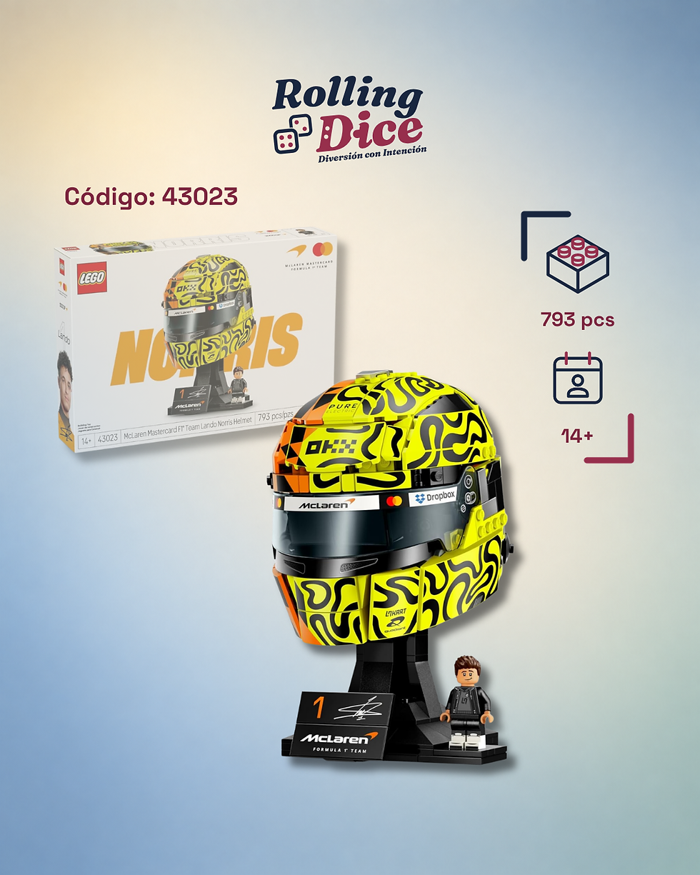 LEGO Scuderia McLaren: Casco de Lando Norris - 43023, set LEGO original disponible en Costa Rica