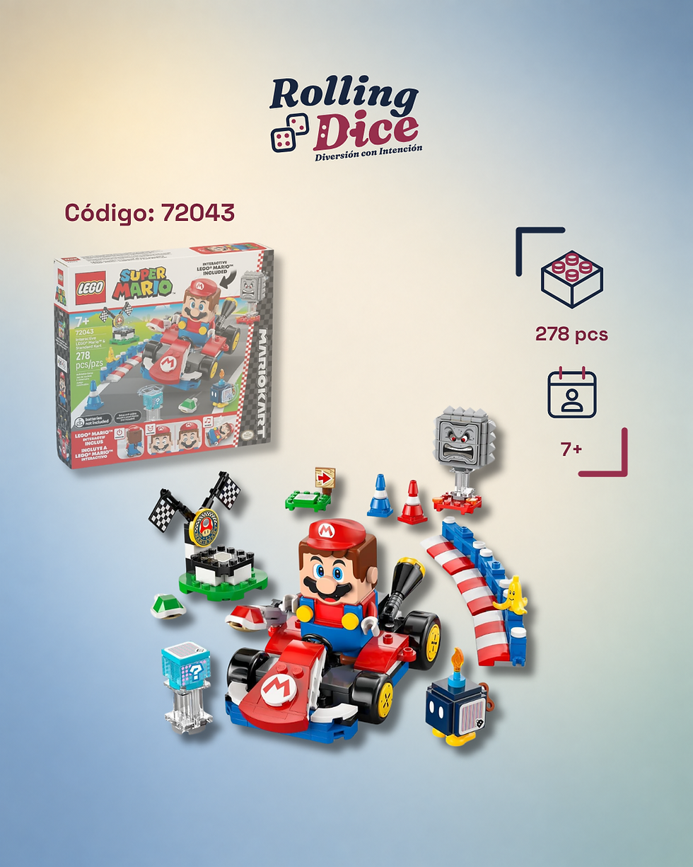 LEGO Mario Kart: LEGO Mario Interactivo y Kart Estándar - 72043