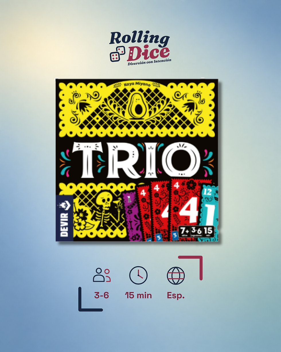 Trio, juego de mesa disponible en Costa Rica