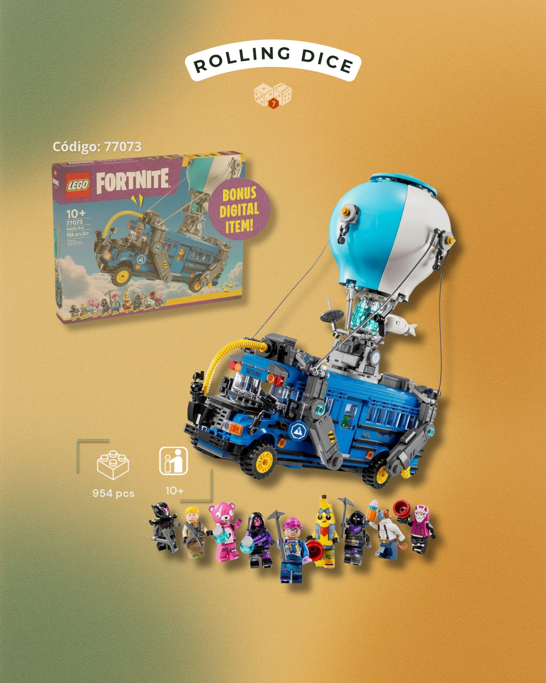 LEGO Fortnite Autobús de Batalla 77073, set original de 954 piezas en Costa Rica