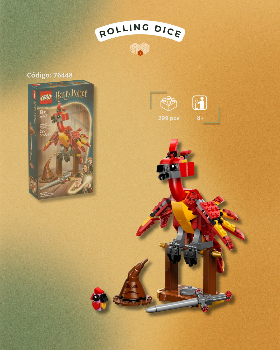 LEGO Fawkes™: Fénix de Dumbledore - 76448
