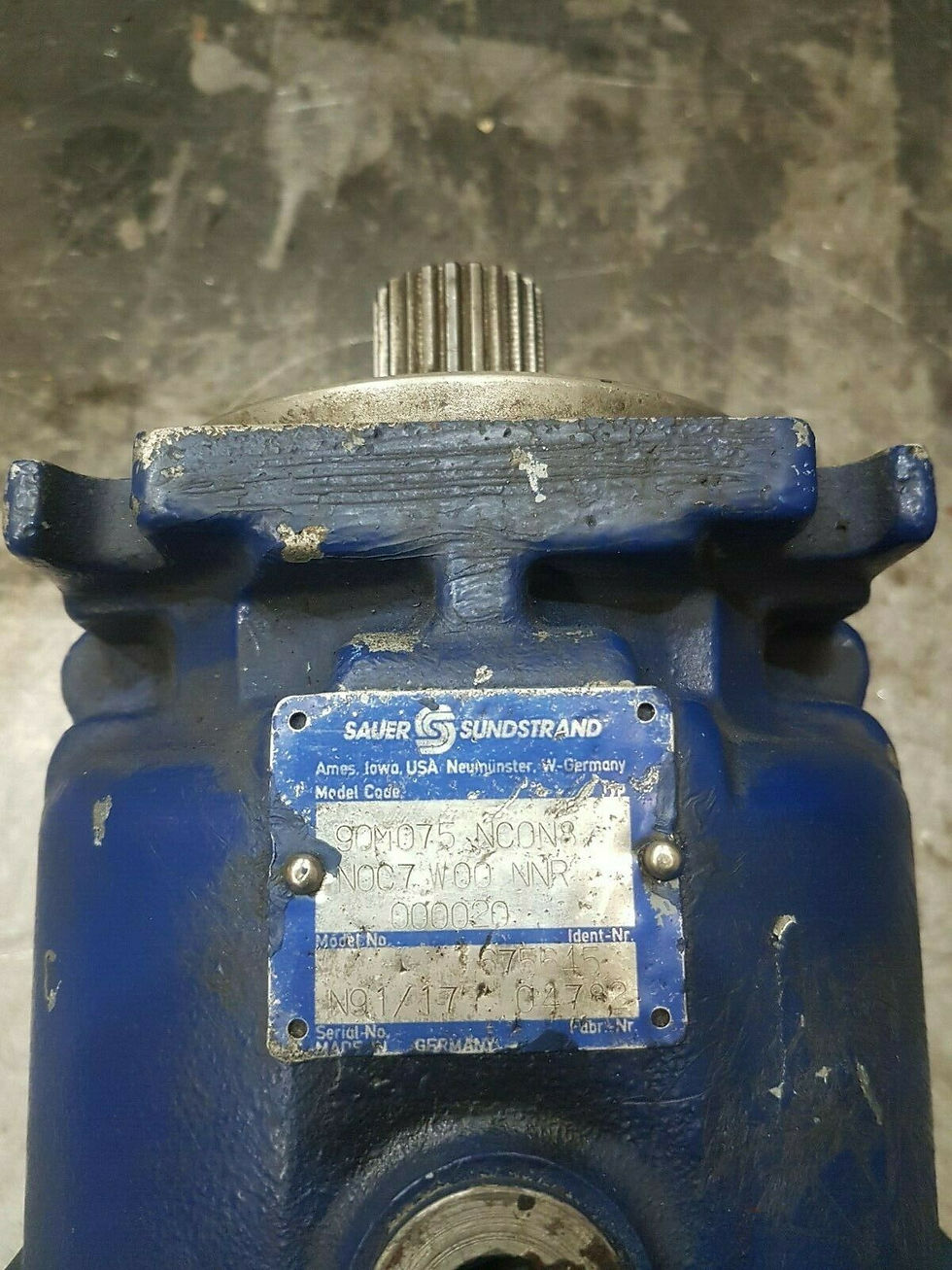 Thumbnail: REFURBISHED - Sauer Hydraulic Motor 90M075 NCON8 NOC7 WOONNR 000020