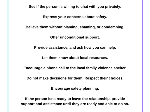 How you can help if you suspect abuse.