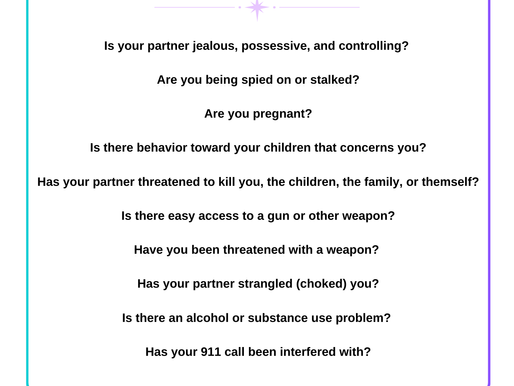 Domestic violence risk assessment.