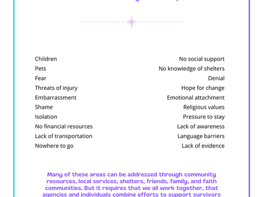 Barriers to leaving domestic violence or abuse