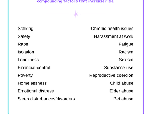 Topics related to domestic violence.
