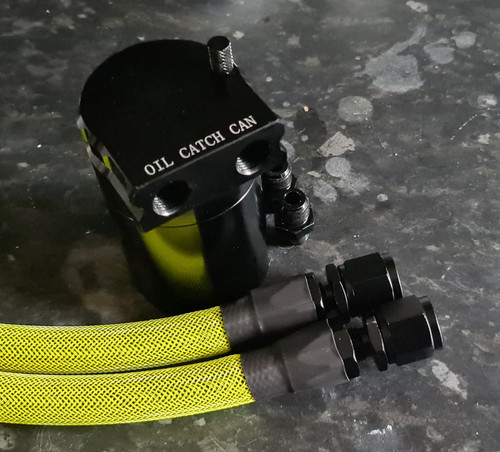 Dual PCV & CCV Dip Stick Tank AN Fittings Oil Catch Tank Kit