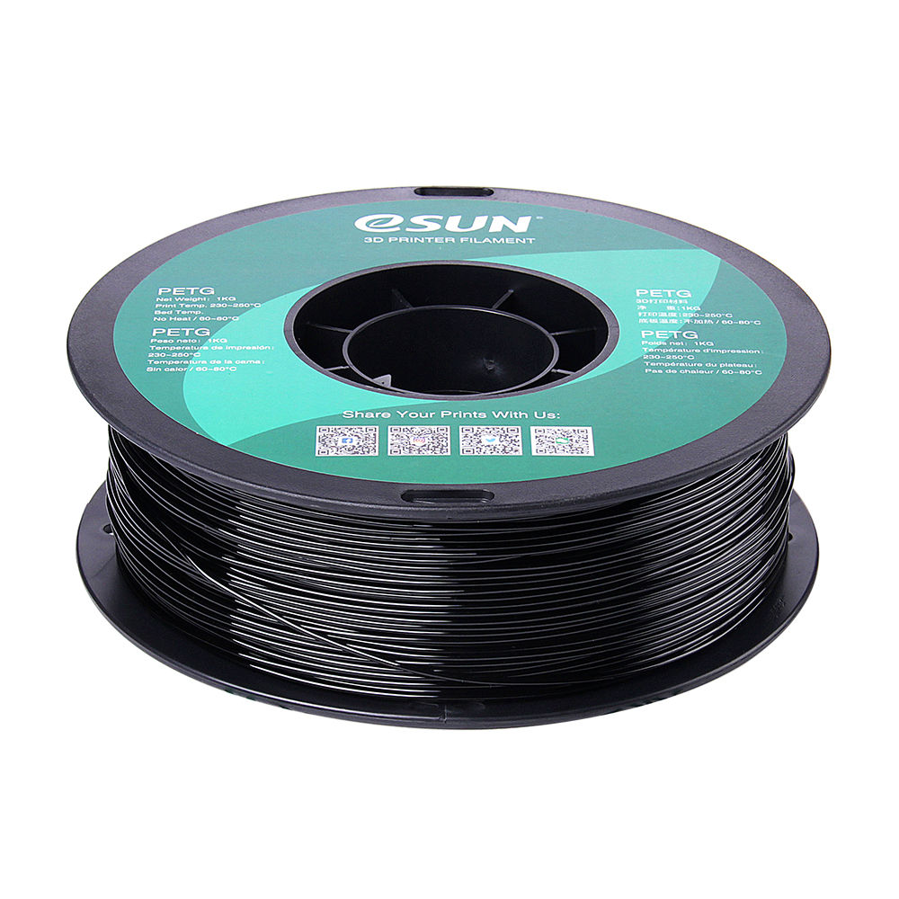 Bobine de Filament PETG ESUN Noir –1,75 mm - 1kg