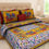 Thumbnail: 100% Cotton Printed Double Size Double Bedsheet With 2  Pillow Cover