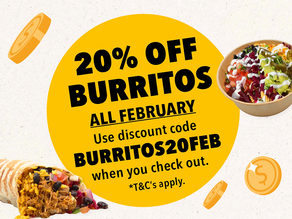 20% off Burritos All February @ El Mex Stevenage