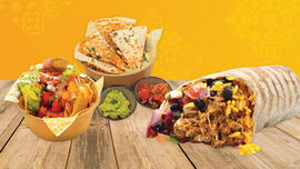 Freshly prepped burritos at El Mexicana Stevenage