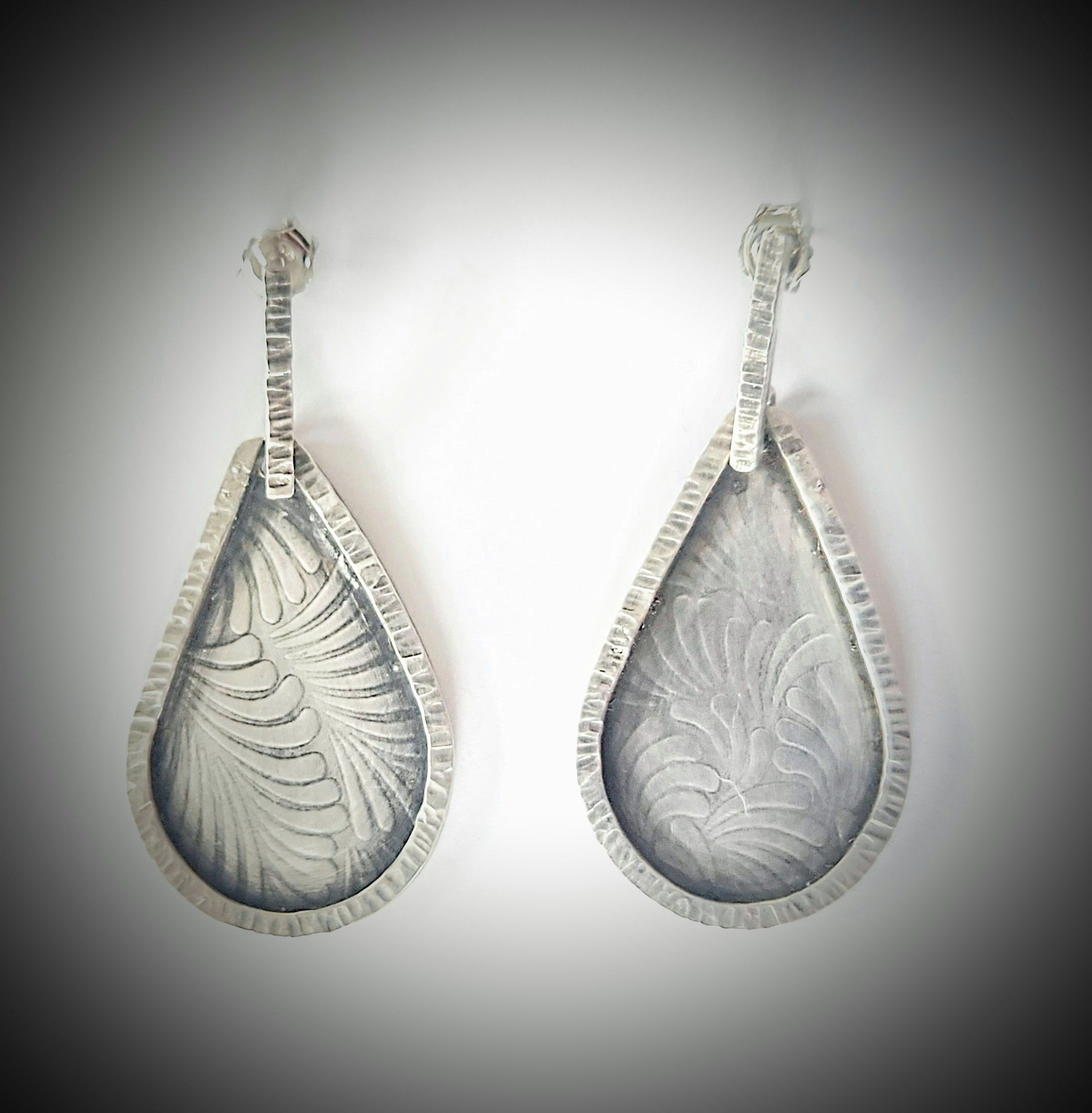 Patterned Teardrop Earrings