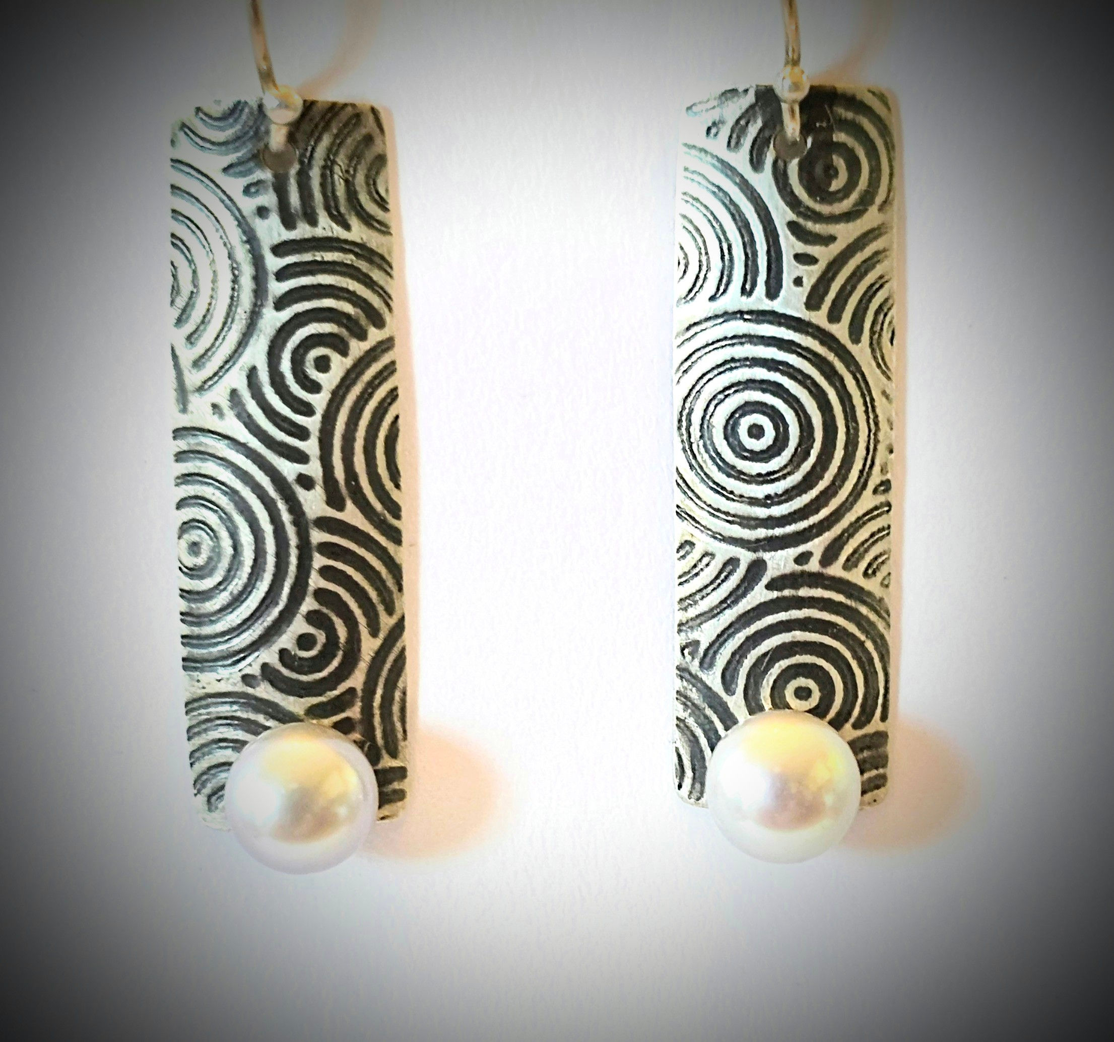 Sterling circle earrings 