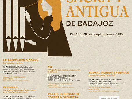 Badajoz celebra los 30 años del Festival de Música Sacra y Antigua con una edición excepcional