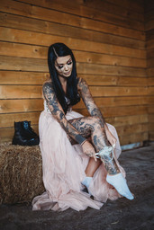 Modern wedding garter