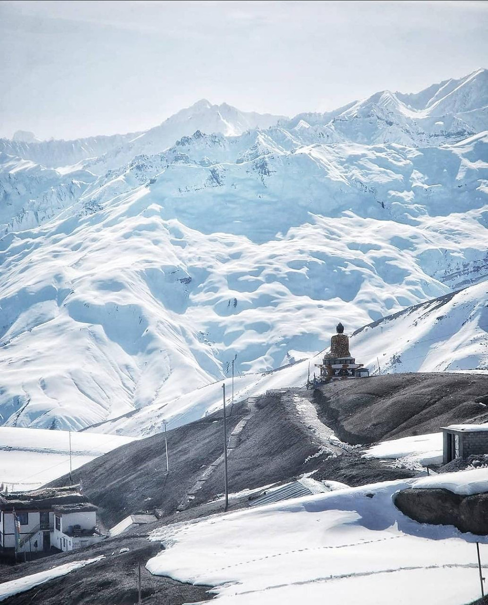 Spiti Valley covered in snow is a blissful sight