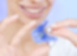 Beautiful Smiling Girl Holding blue Retainer, Braces for Teeth. Orthodontics Dental Theme,