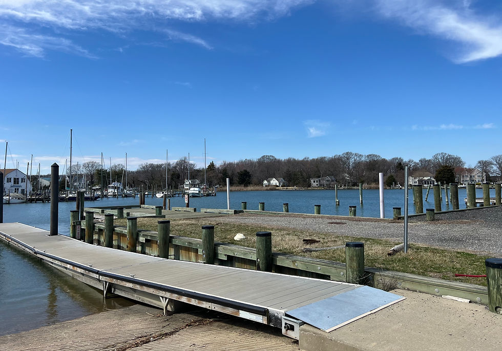 boat ramp and pier on Parish Creek