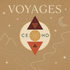 Logo du CEHO avec l’inscription “Voyages initiatiques” au centre, sur un fond harmonieux, style épuré et spirituel.