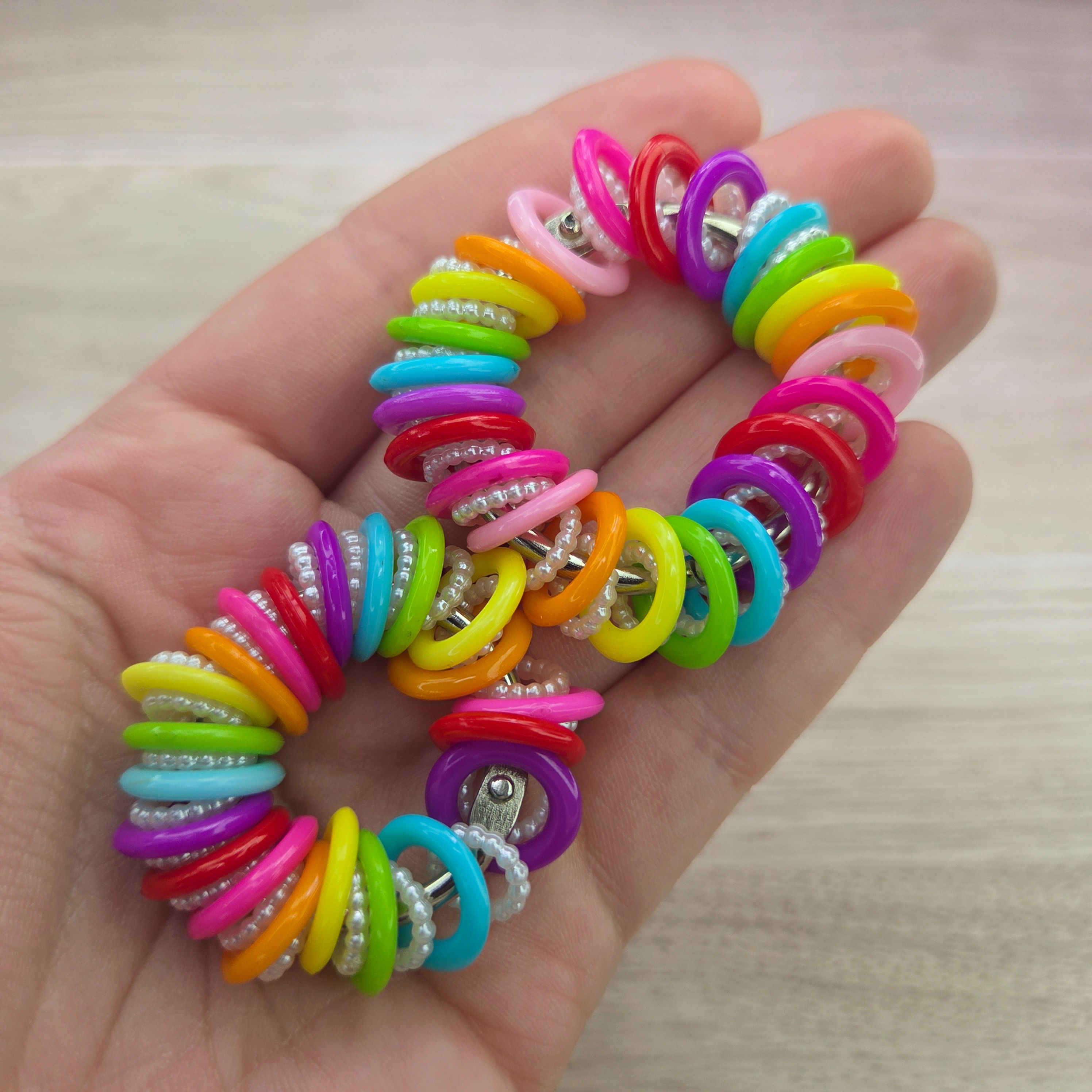 Rainbow Duo Loop Fidget