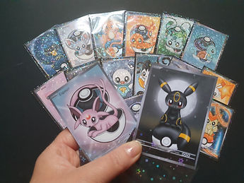 cute selfmade and self illustrated pokemoncards