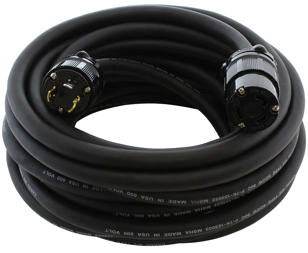 Thumbnail: Extra Heavy Duty Twist Lock L5-30 Power Cable 50-ft with SOOW 8/3 AWG Cable