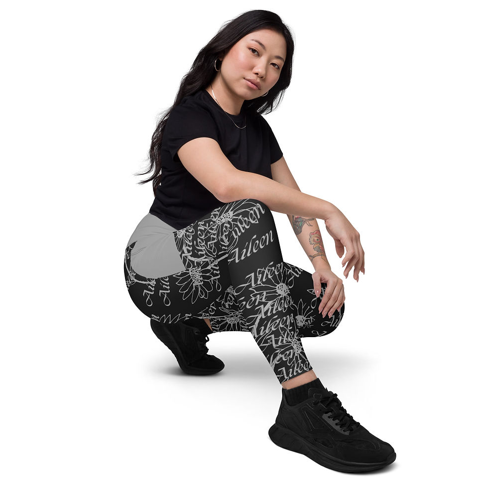 Thumbnail: Crossover leggings with pockets AILEEN