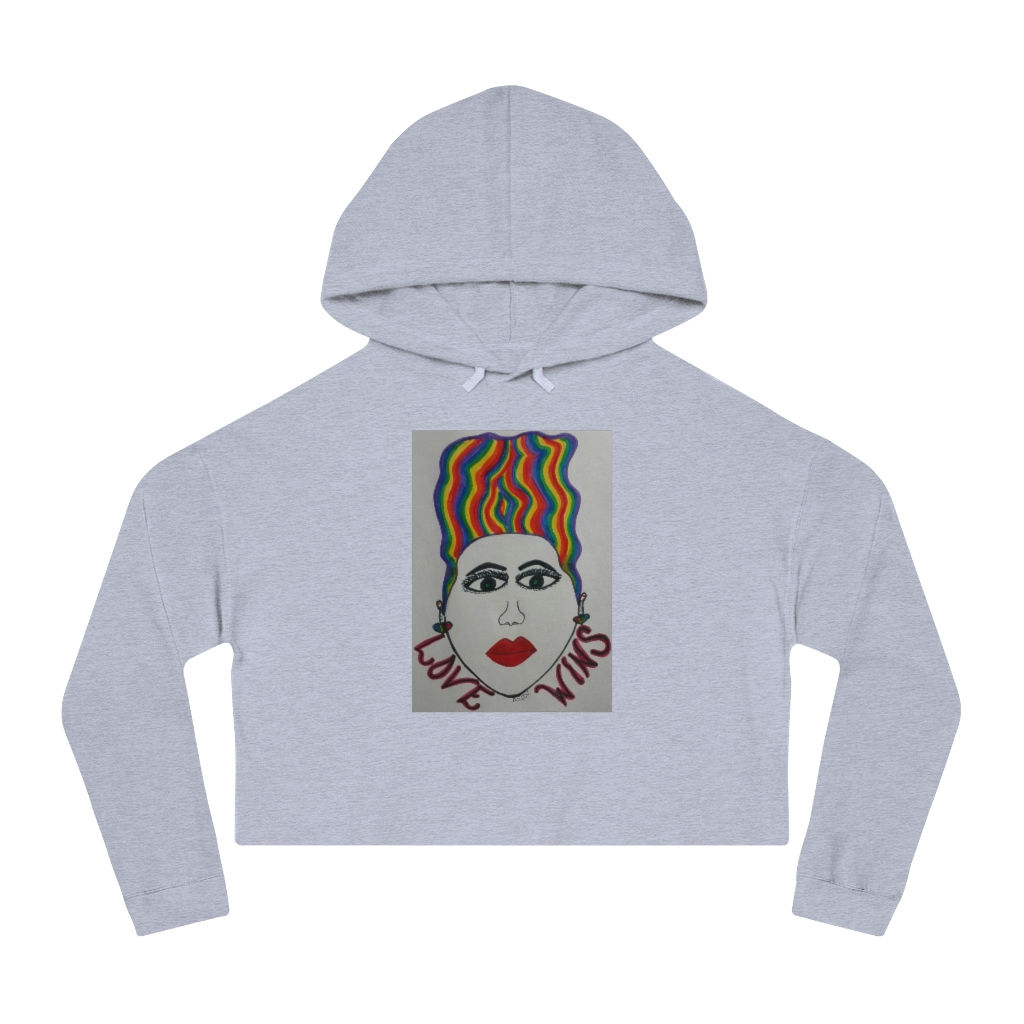 Love Wins Women’s Cropped Hooded Sweatshirt