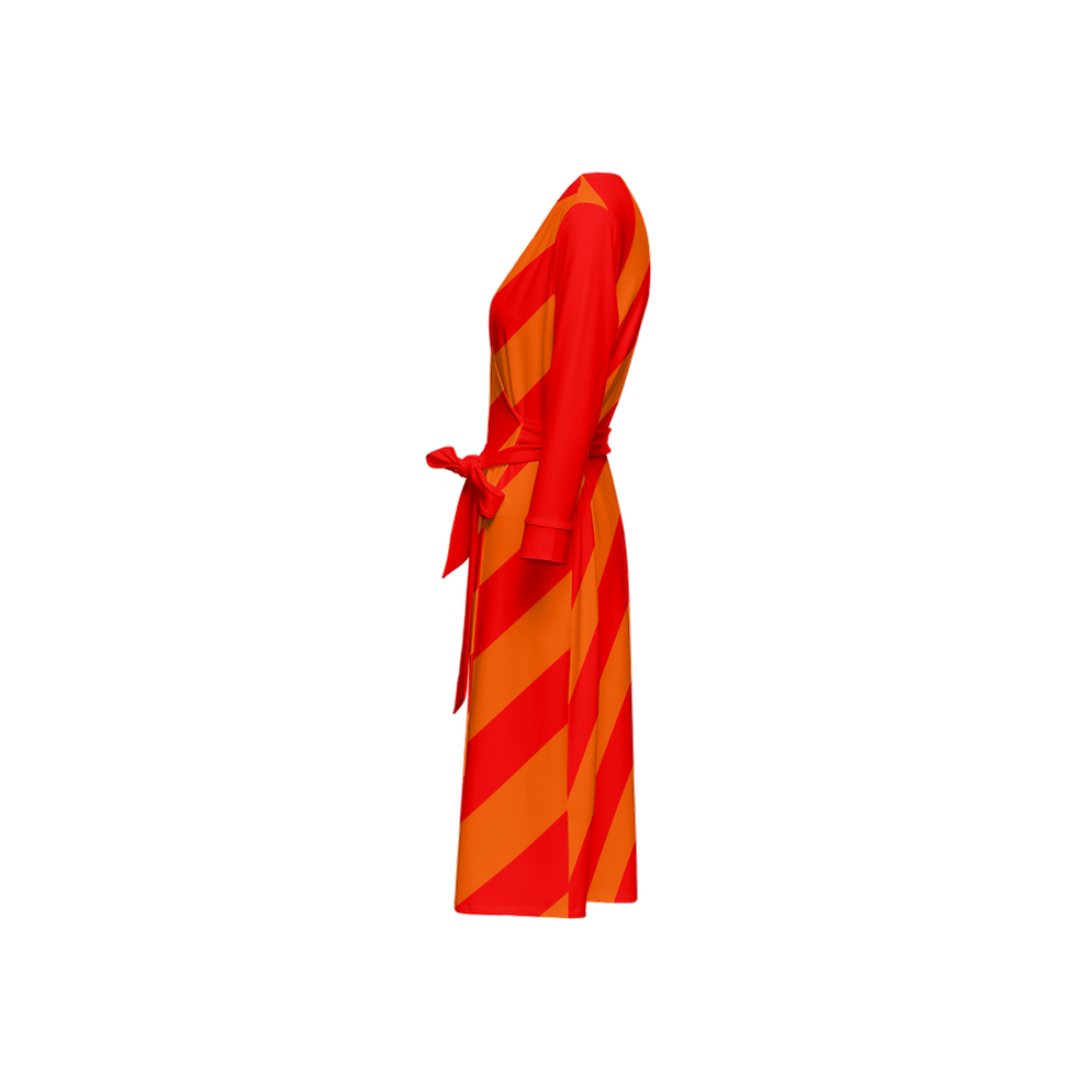 Thumbnail: Women’s ¾ Sleeve Wrap Dress