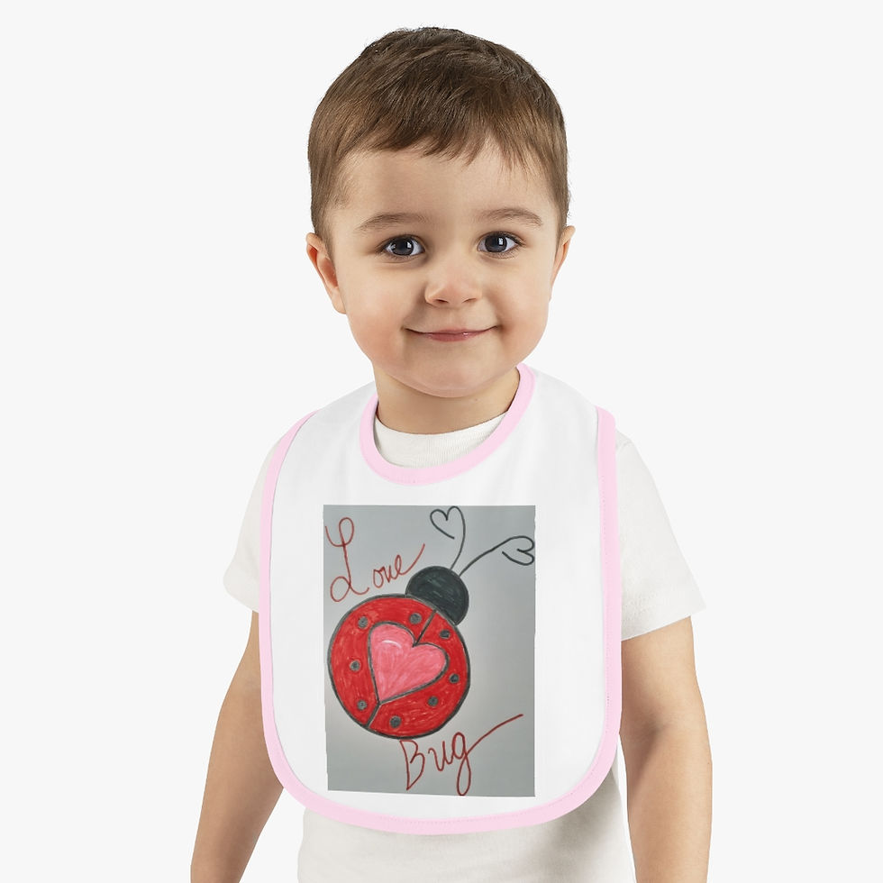 Thumbnail: Baby Contrast Trim Jersey Bib