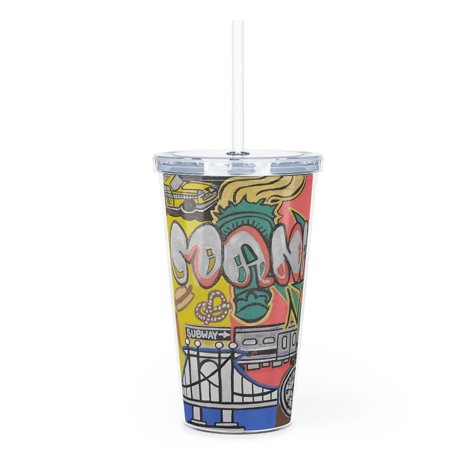 Thumbnail: Plastic Tumbler with Straw (Manhattan)