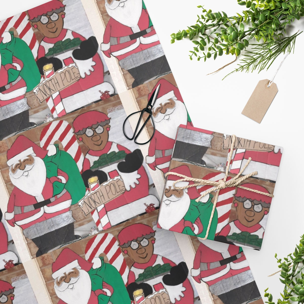 Wrapping Paper Mr & MRS Claus